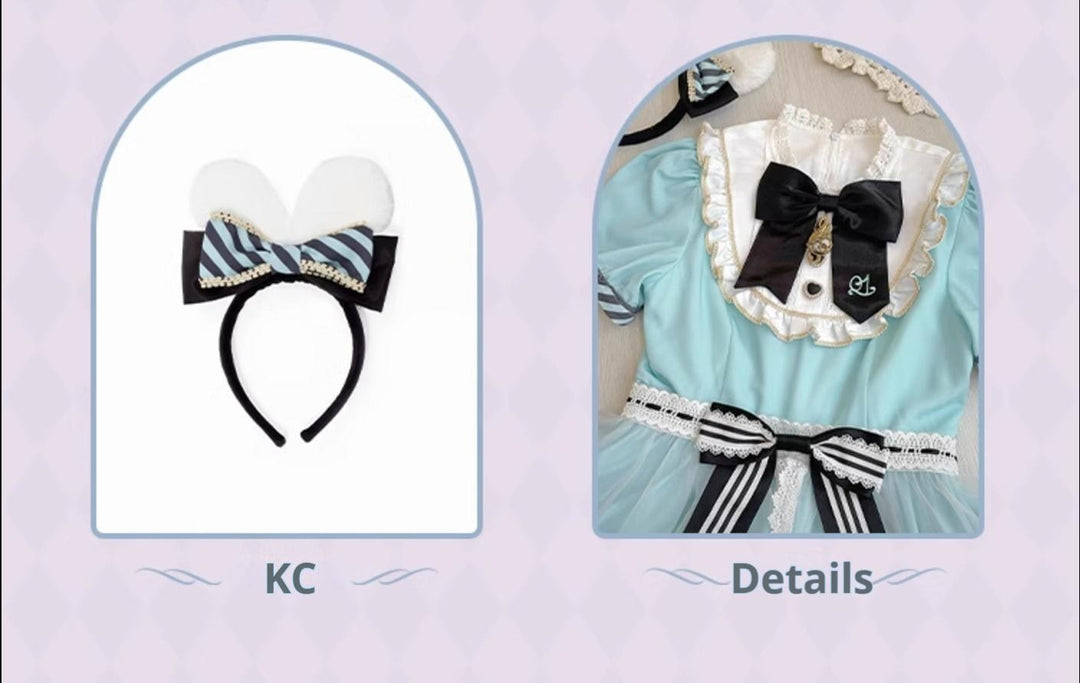 Confession Balloon~Alice in Wonderland~IP Collab Sweet Lolita OP Dress and KC