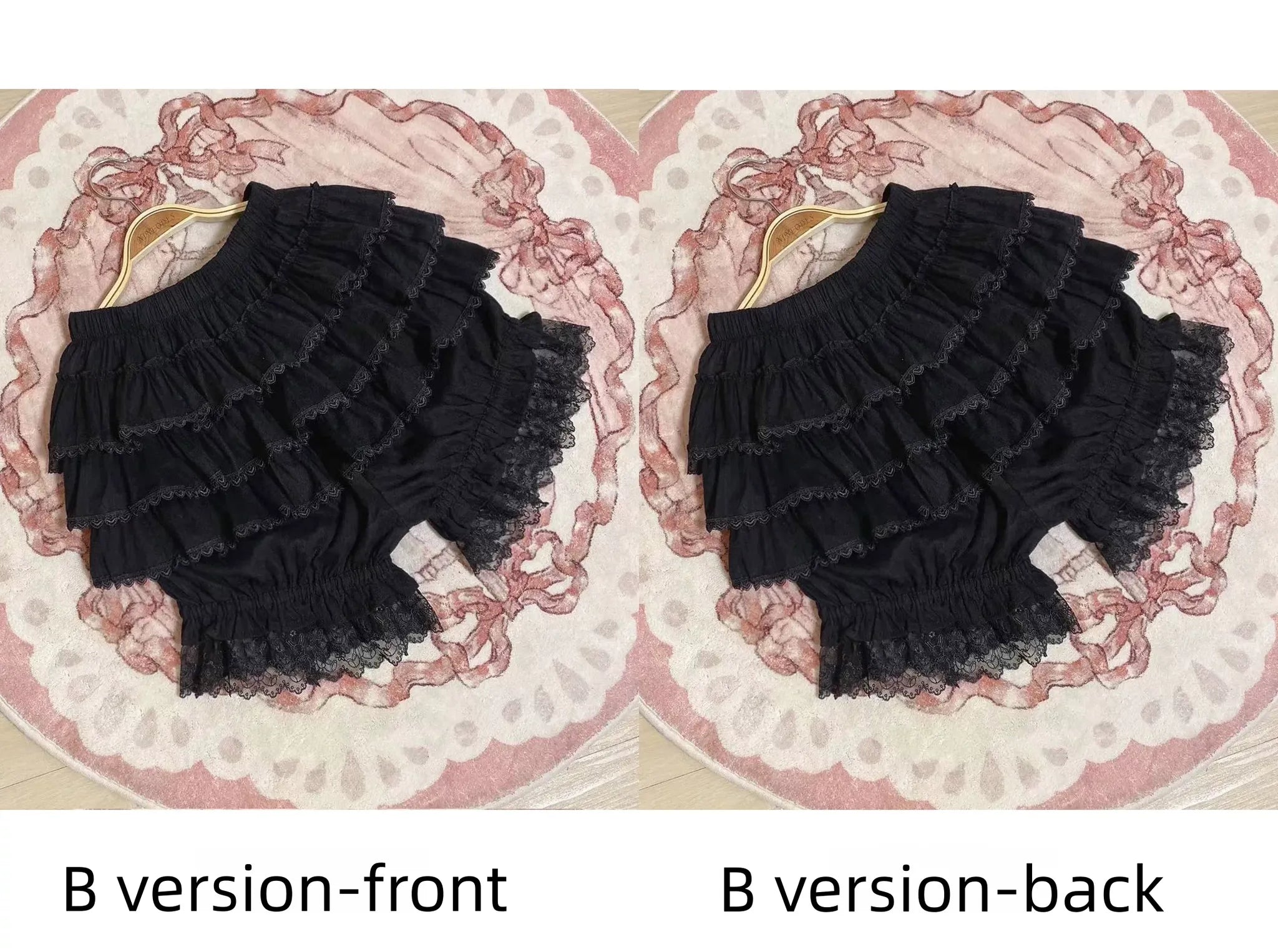Summer Cotton Lolita Bloomers, Anti Exposure S Black B Version