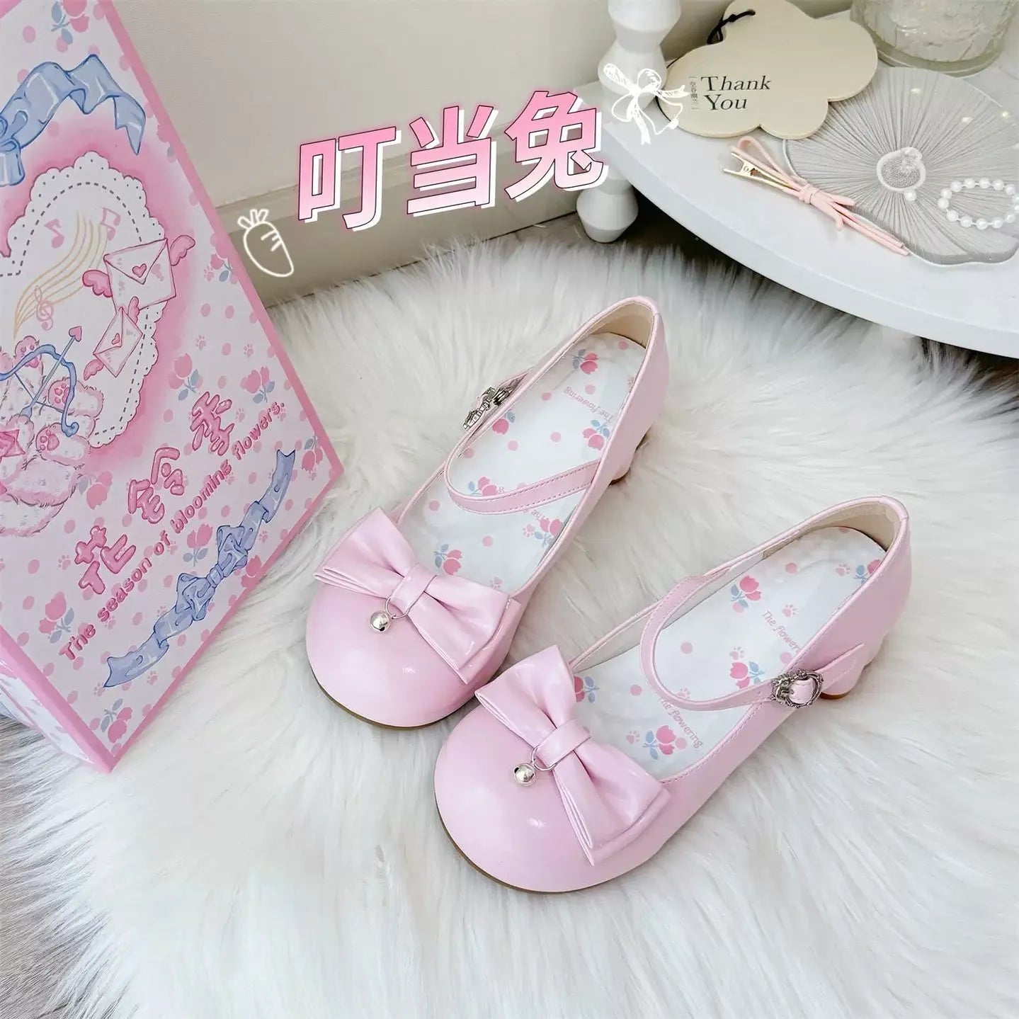 Dingbell Bunny - Sweet Lolita Round Toe Shoes, Cat Paw Heel 45672:858096
