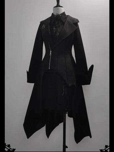 Princess Chronicles~Wind~Gothic Lolita handsome Black Long Vest S women vest 