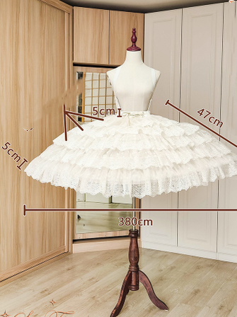 Sentaro - Elegant Lolita A-line Fish-bon Adjustable Tiered Skirt 15014:209098