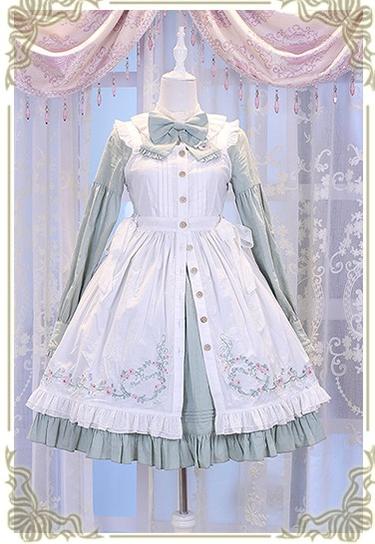 Chess Story~Vintage Lolita Long Sleeve OP Dress 14970:218732