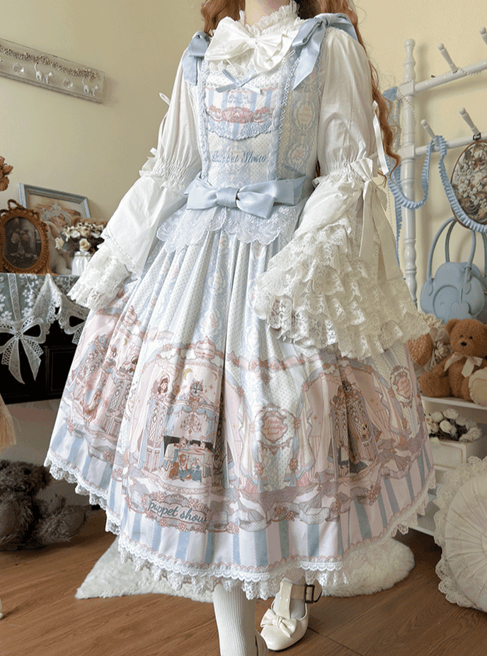 Plus Size Sweet Lolita Cotton Blouse with Hime Sleeves