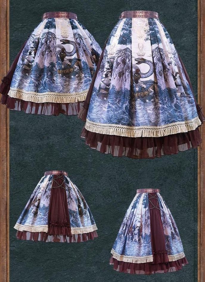 (BFM)FunCcino~Ragnarok~Nordic Style Loki Lolita JSK SK Dress 33160:406642