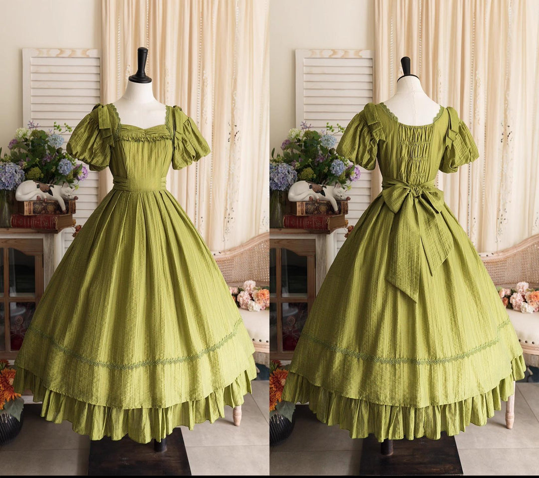 Forest Wardrobe~Forest Gallery~Country Lolita OP Dress Elegant Tencel Dress   