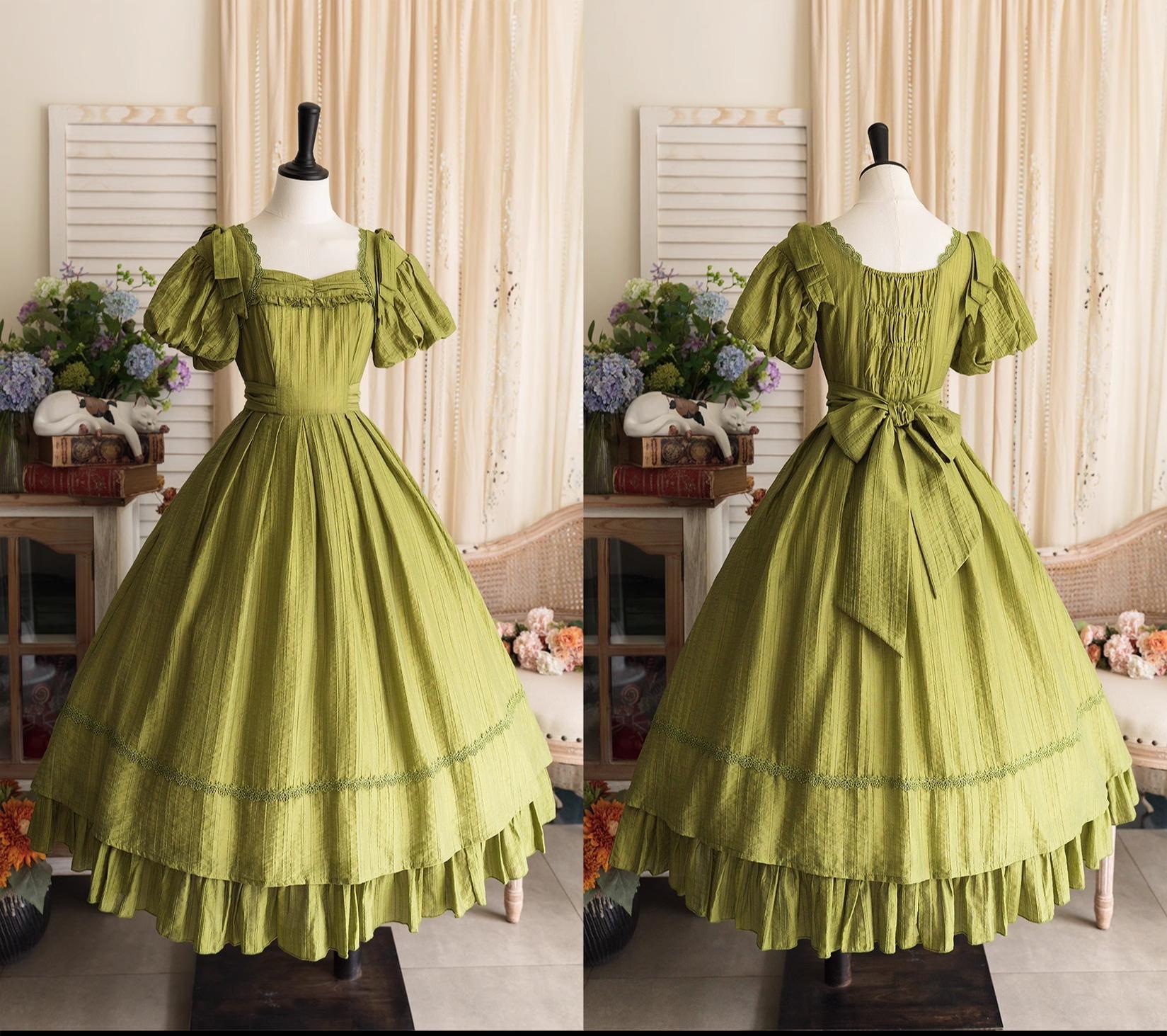Forest Wardrobe~Forest Gallery~Country Lolita OP Dress Elegant Tencel Dress 38366:589758
