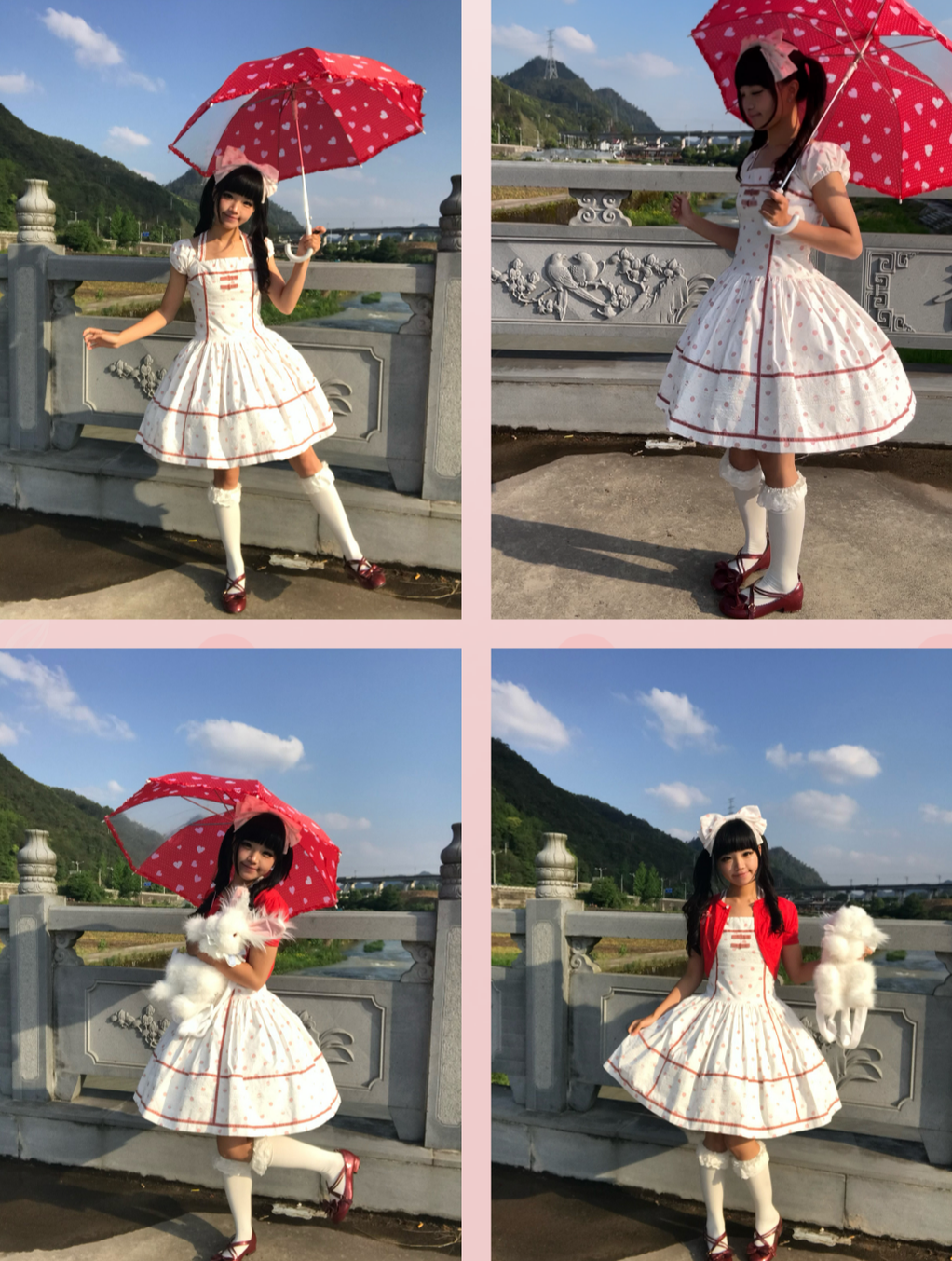Polka Dot Birdcage - Old School Lolita Polka Dot OP Dress with Halter Neck
