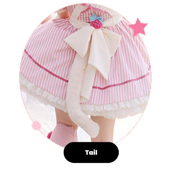 Sakurahime~Berry Bubble~Cute Lolita OP Dress Two Kawaii Styles XS Tail only 