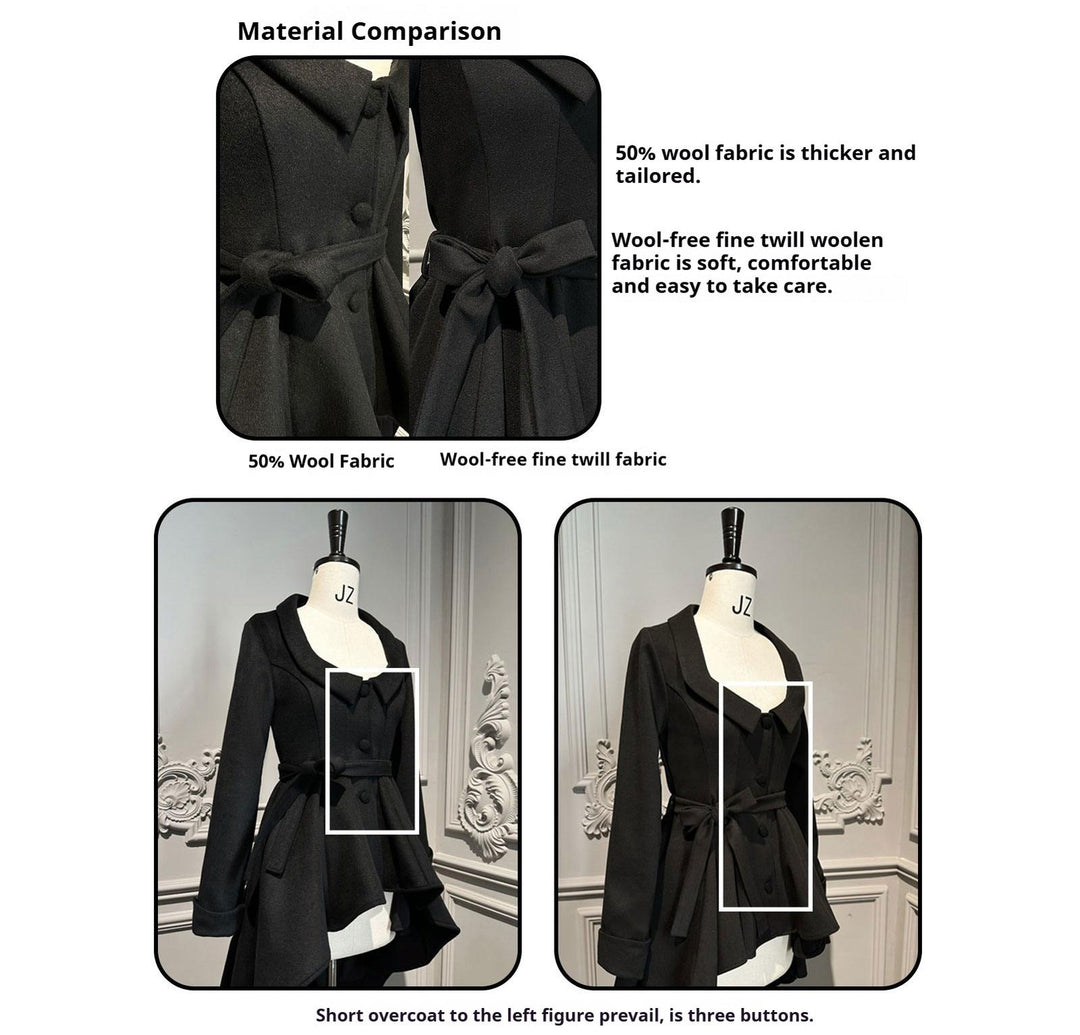 Susin Lolita~Moonlit Rose~Gothic Lolita OP Dress Winter Wool Lolita Overcoat   