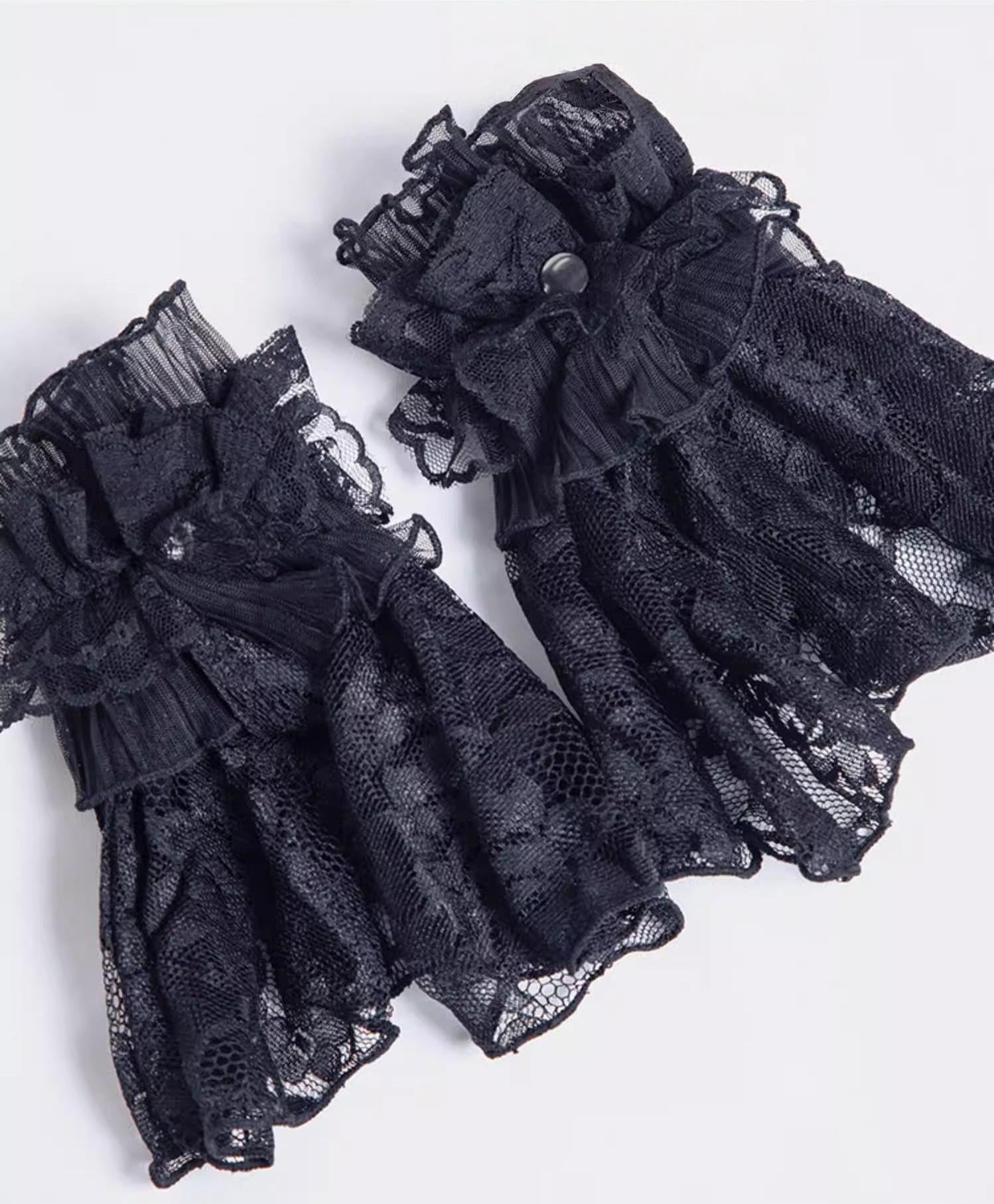Gothic Lolita Lace Cuffs, Crown Decoration 44651:818091
