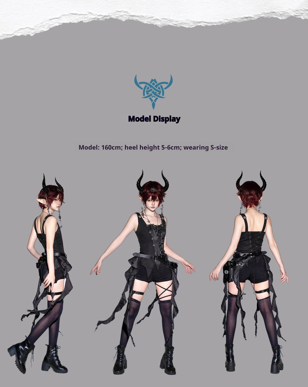 Wuyuzhe~Dragoon Knight 3.0 Version~Western Fantasy Style Lolita Irregular Skirt Set Lolita Vest   