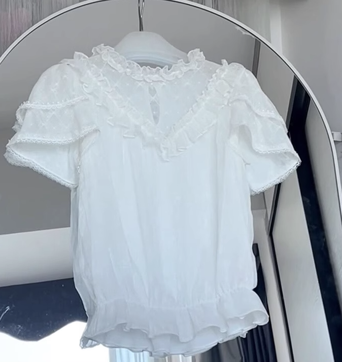 Sakurada Fawn~Plus Size Lolita Short Sleeve Shirt 19824:280218