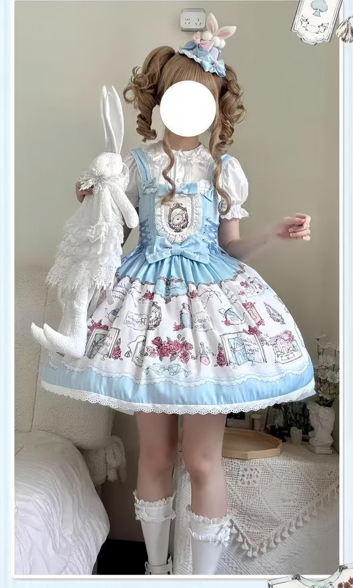 MeowMeow - Rabbit Collection Box - Bunny Print Kawaii Lolita JSK Dress