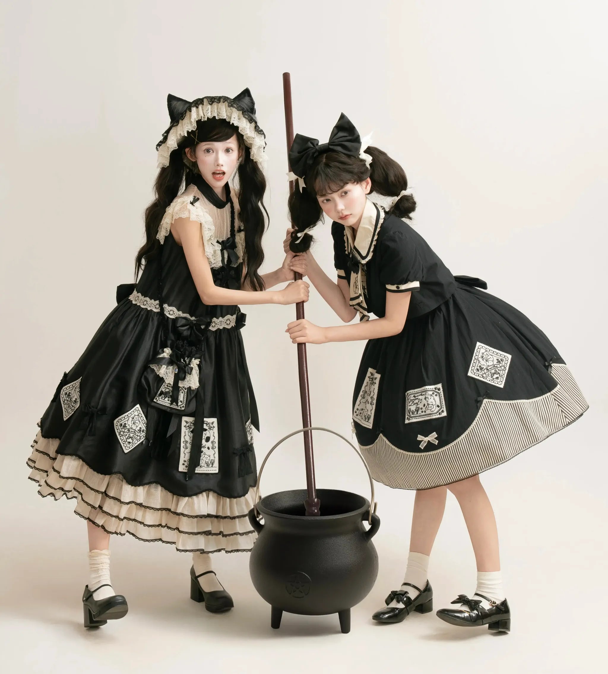 MEEKWIND - My Little Kitten - Doll-Like Lolita OP, Detachable Waist Ties 44223:799016