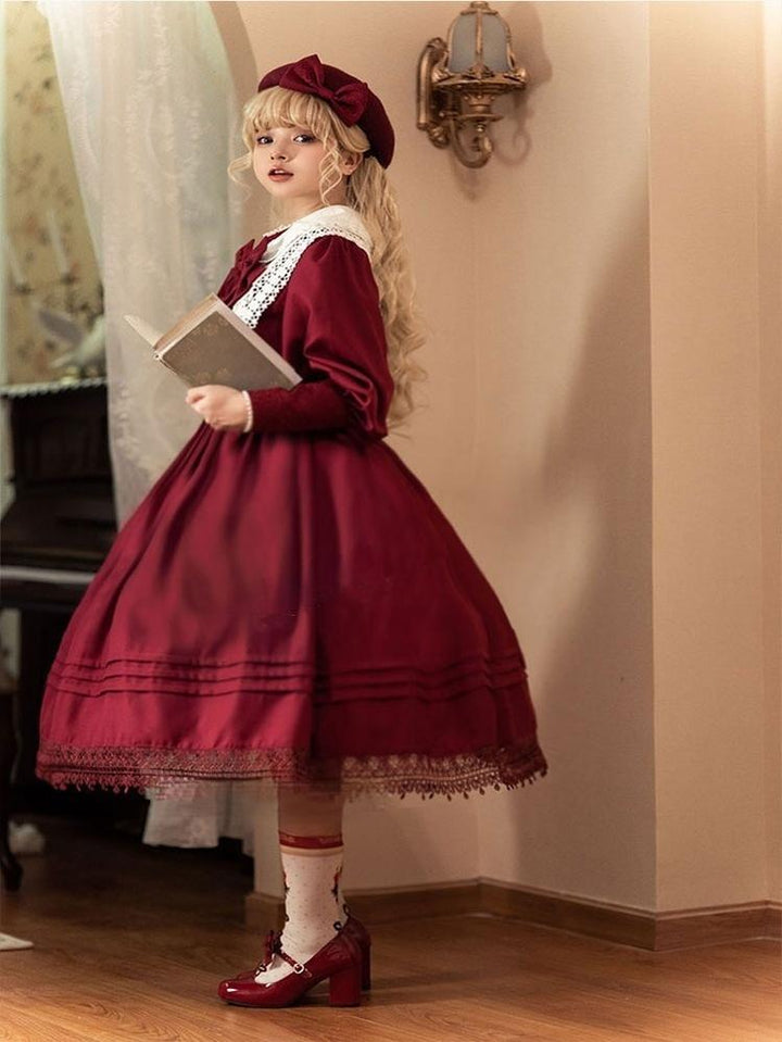 Dawn and Morning~Morning Fairy~Classic Lolita OP Elegant and Noble Dress   