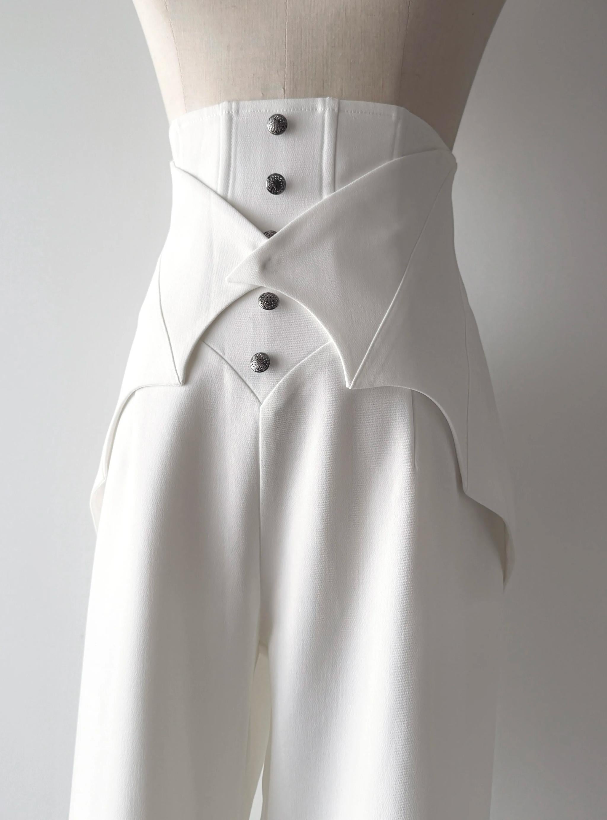 Earl of Drooping Wings - Ouji Lolita Flared Pants, Batwing Decoration 44550:812607