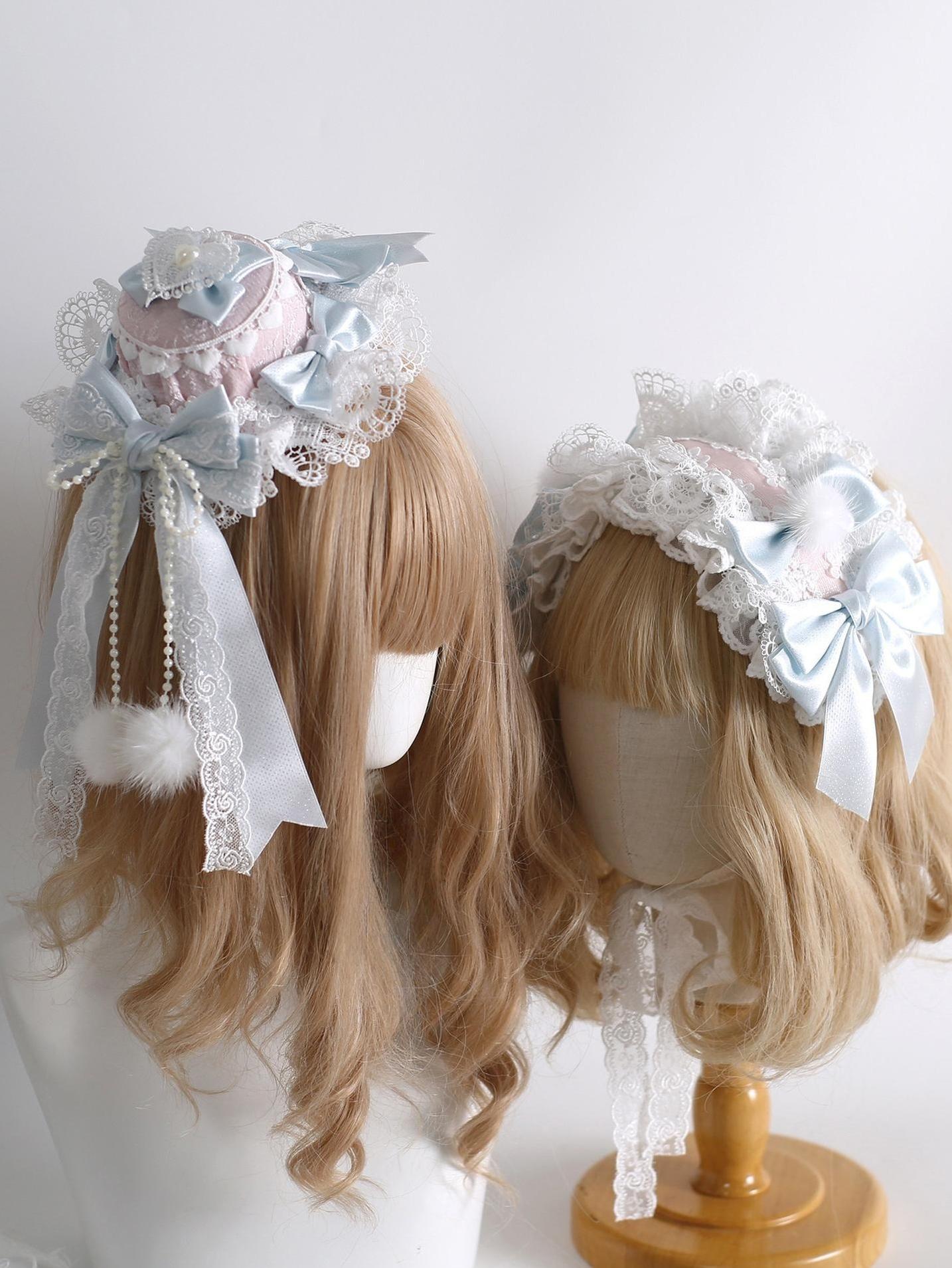 Lolita Headdress, Bunny Ear KC, Embroidered Lace