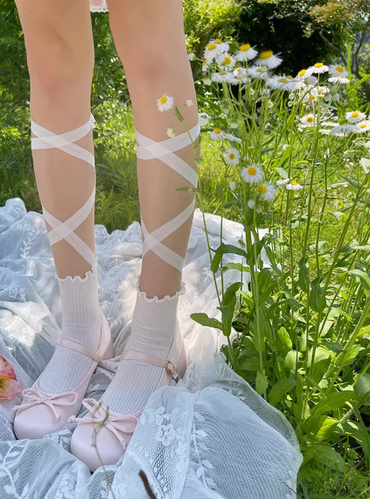 WAGUIR~Kawaii Lolita Strappy Cotton Socks   