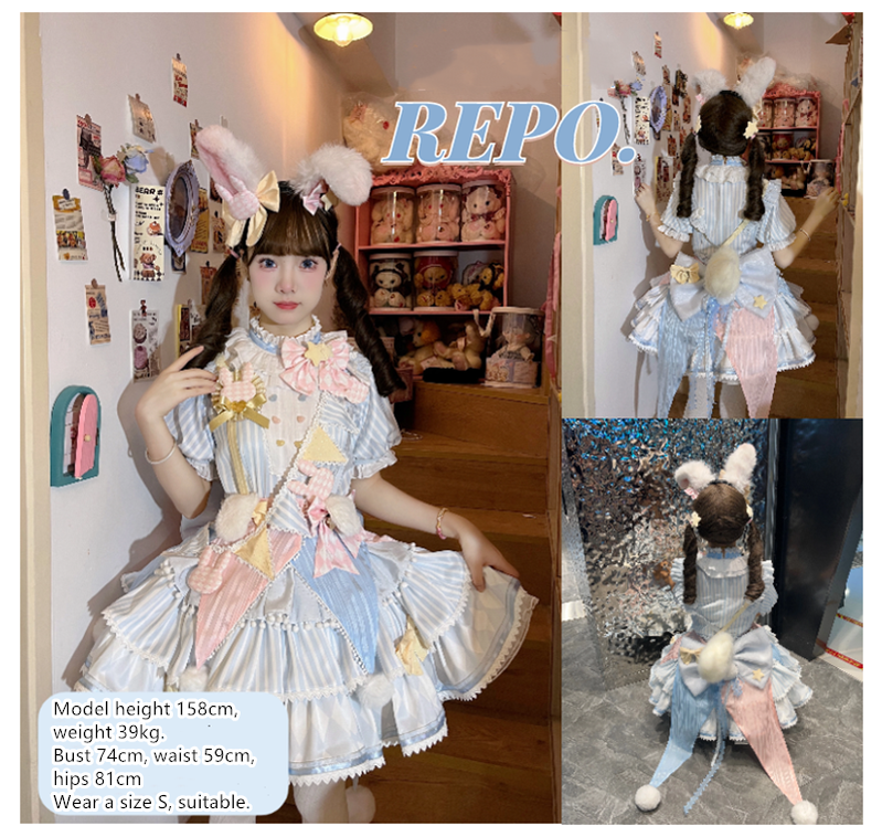 (BFM)Forest Fluorescent Carps~Ouji Lolita Suit Circus Prince Shorts and OP Dress