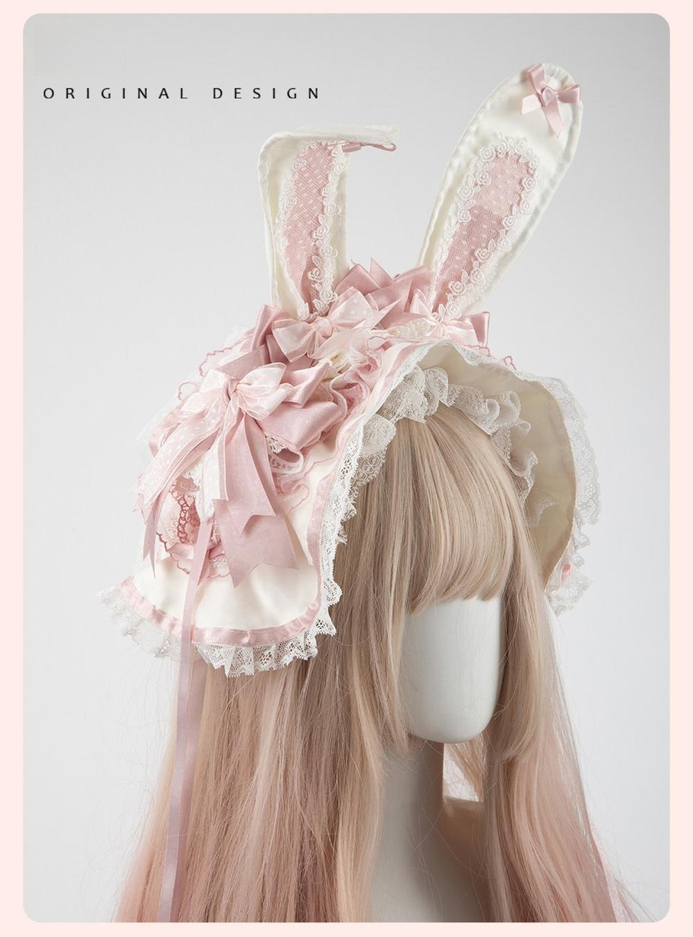 Sweet Lolita Headdress Set, Detachable Bunny Ears 44457:809121
