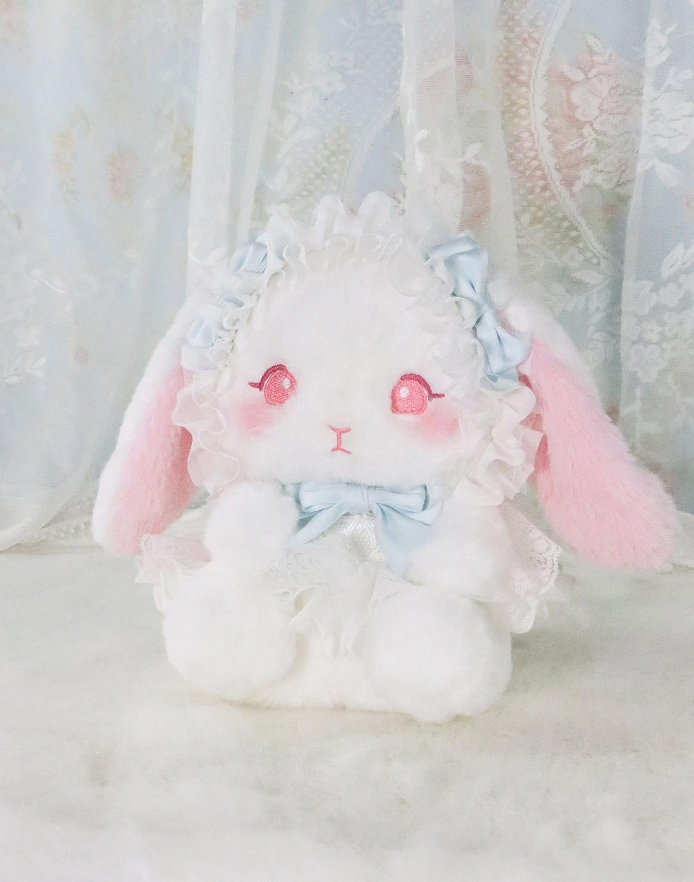 Sweet Lolita Plush Bunny Bag with Detachable Bow