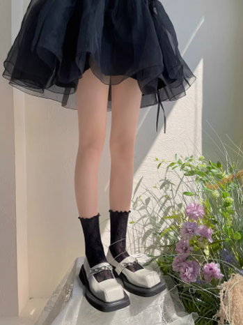 WAGUIR~Moon Rabbit~Kawaii Lolita Lace Thin Socks   