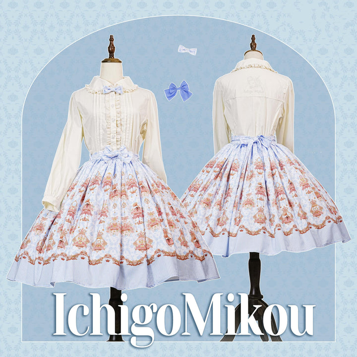 Strawberry Witch~Rose Garden Bunny~Daily Lolita Rose Bunny Printing OP JSK Dress Set