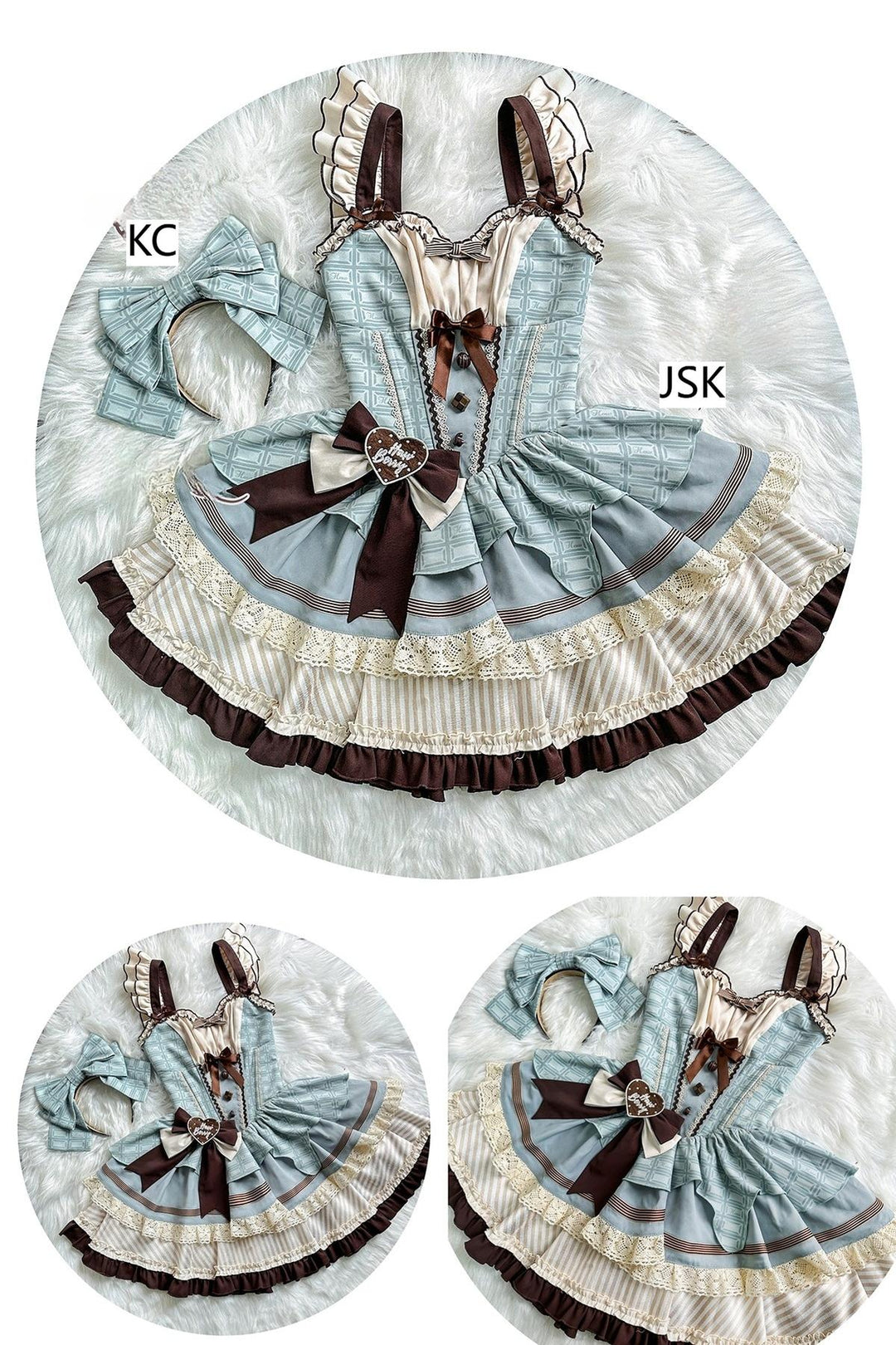 Hawthorn Berries~Thin Choco~Sweet Lolita Petite JSK Dress Puffy Mini SKirt KC