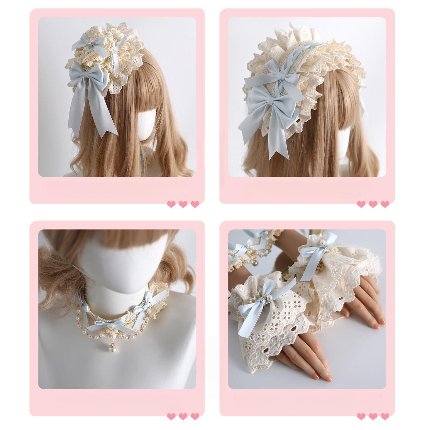Little Butterfly - Sweet Lolita Headdress Set, Lace & Bows