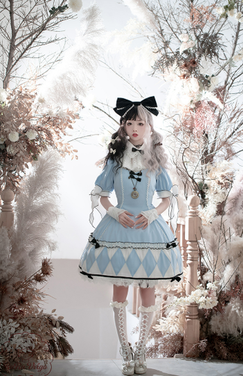Quaint Lass~Alice~Sweet Lolita Sky Blue OP Dress   