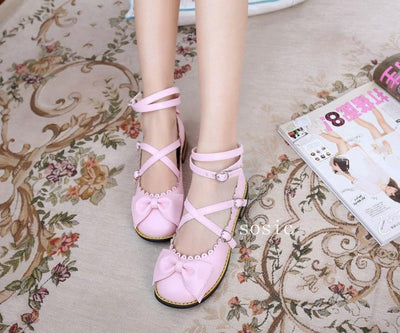 42Lolita Clearance Items Collection #54-Pink Lolita shoes from brand Sosic, size 40  