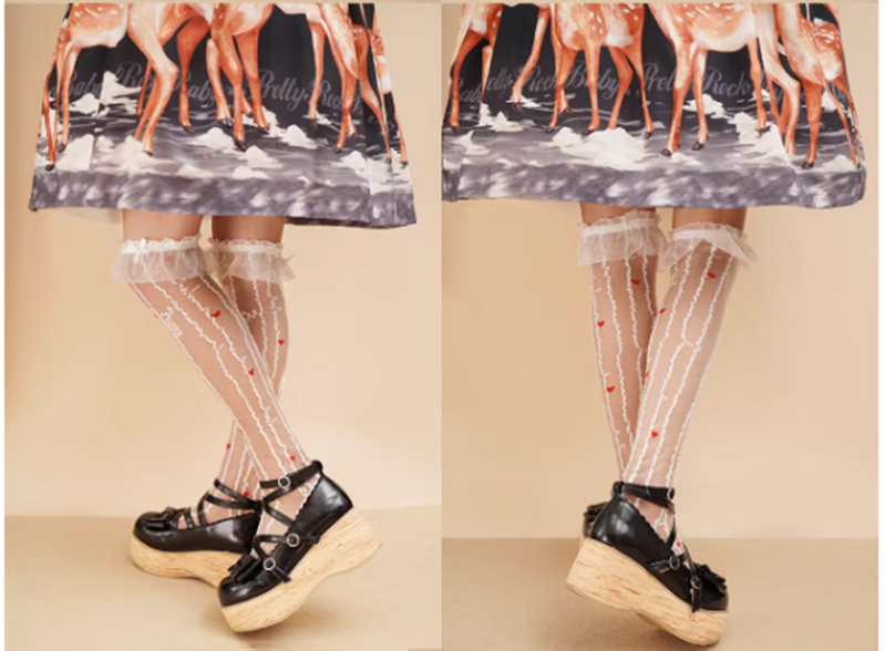 (Buyforme)MODO~Lolita Round-Toe Platform Multicolor Shoes   