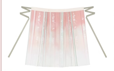 Chixia~ Han Lolita Elegant Pink-white Horse Face Skirt S flower print horse face skirt 