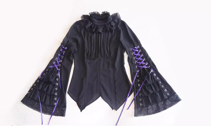 (BFM)MILU ORIG~Herbarium~Gothic Lolita Skirt Set Vest Blouse Multicolors S Black-Shirt 