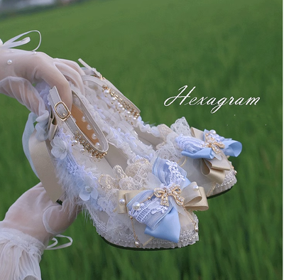 Hexagram~Elegant Lolita Flowers Wedding High-heels Customized   