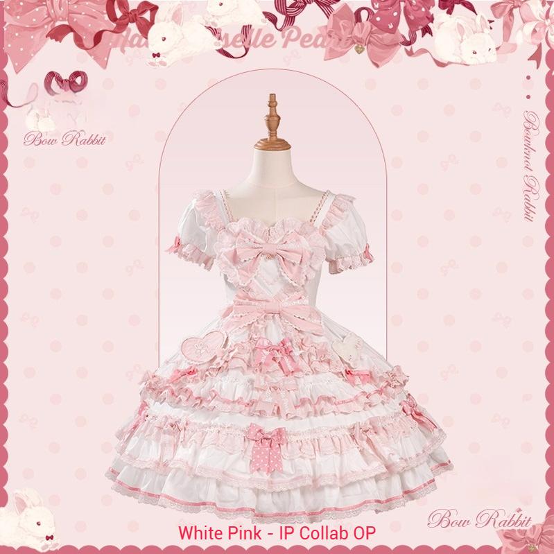 Mademoiselle Pearl~Bow Rabbit~IP Collab Sweet Lolita OP in Multiple Styles (L M S XL XS) 43054:764024