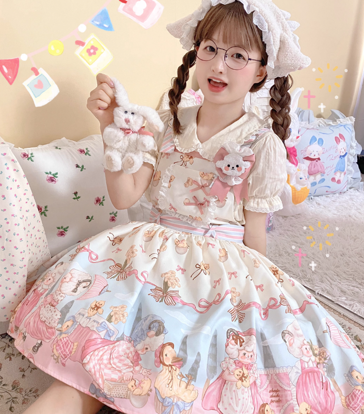 MeowMeow~Sweet Lolita Sweet Short Sleeve Shirt Multicolors   