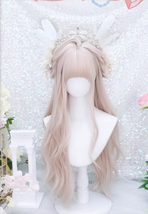 Dalao Home~Soft Soft~Daily Lolita Long Curly Pink Wig   