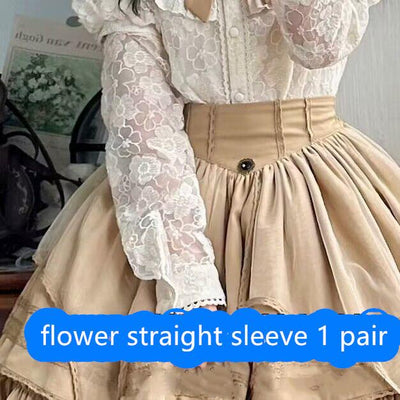 (Buyforme)Uncle Wall Original~Rich Girl~Elegant Lolita SK and Shirt S flower straight sleeve 1 pair 