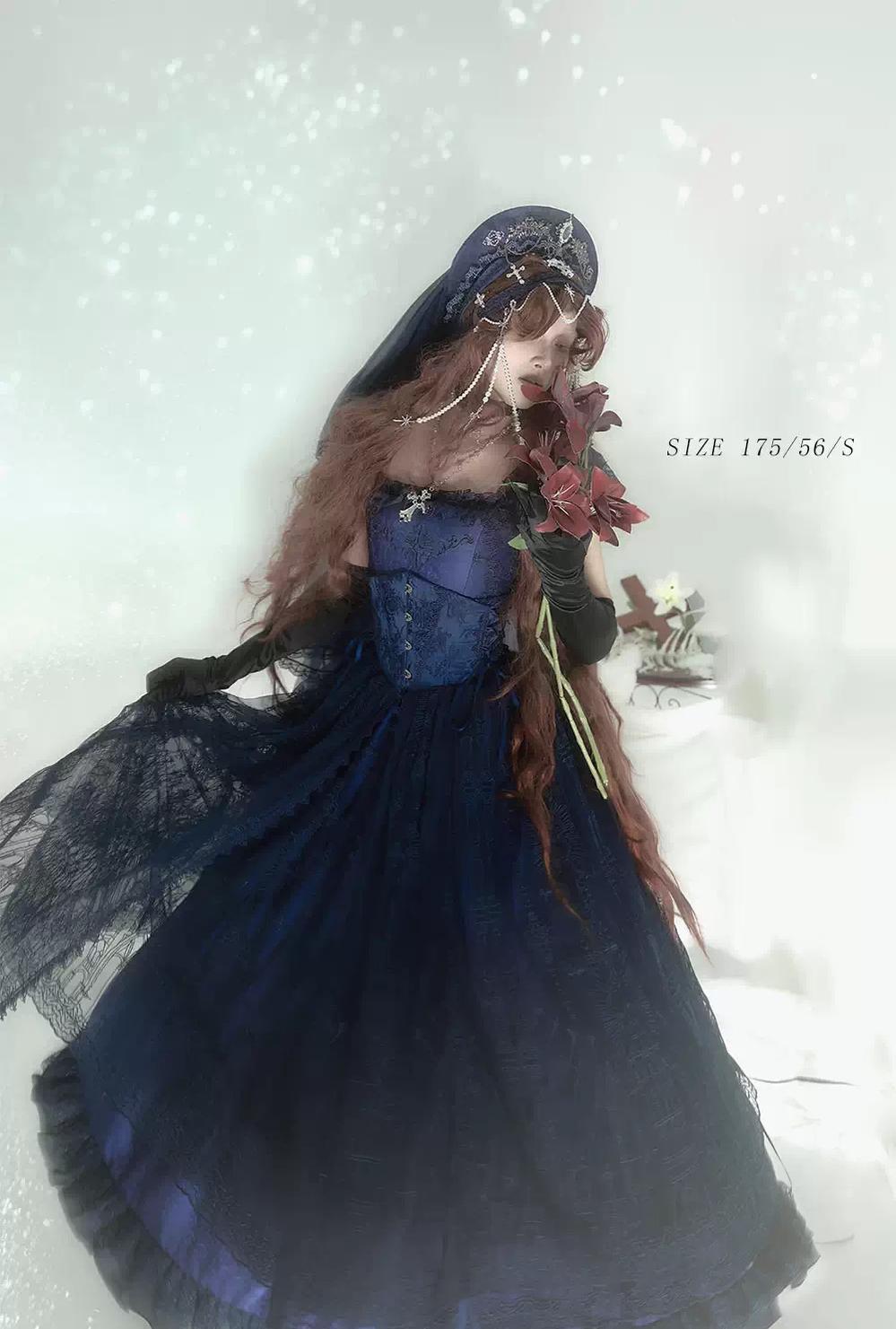 Dragon Bone Cemetery - Mesh Gothic Lolita Skirt, Boning Corset 44493:811351