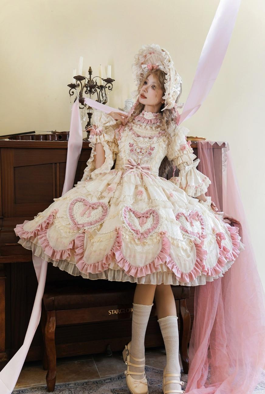 Bramble Rose - Antique Cake - Vintage Lolita OP Princess Dress Gorgeous Lolita Outfit 41536:701634