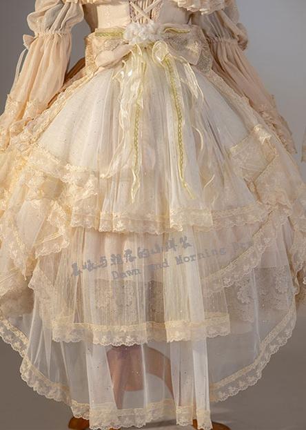 Dawn and Morning~Classic Lolita Accessories Elegant Lolita Headdress Trailing only Apricot