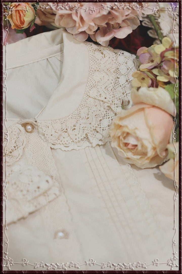 Tiny Garden~Cotton Retro Lace Lolita Blouse 686:591564