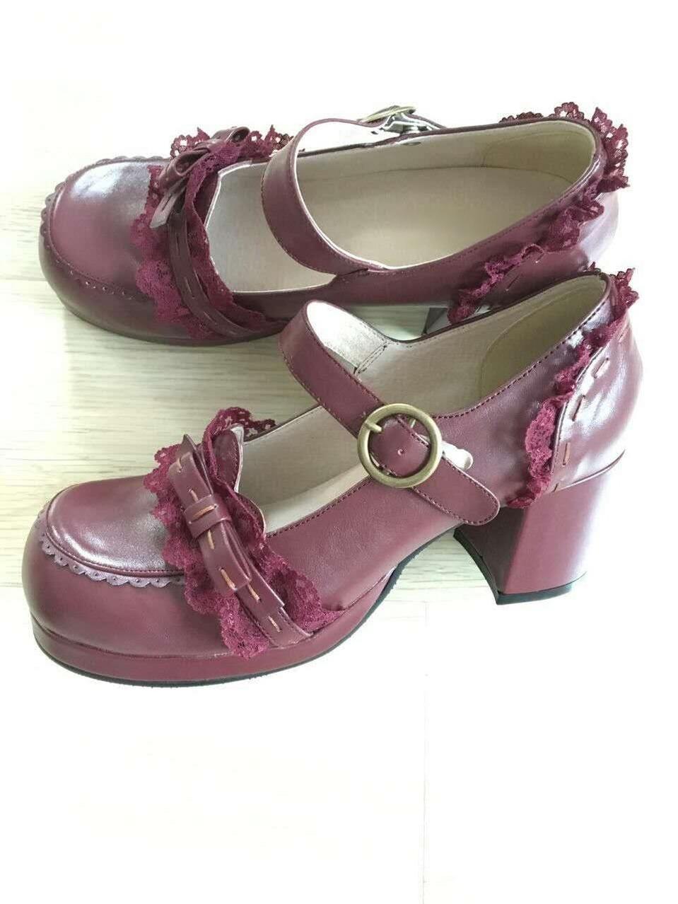 Bow Lace Customized Lolita Shoes