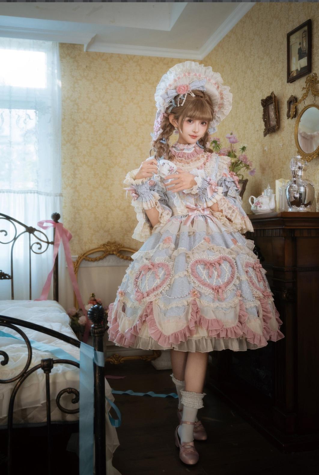 Bramble Rose - Antique Cake - Vintage Lolita OP Princess Dress Gorgeous Lolita Outfit 41536:701664