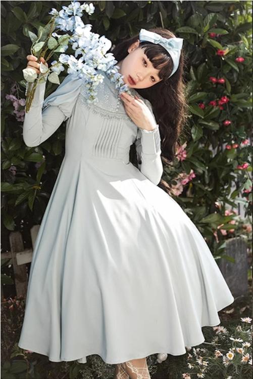 KINOKOKO - Aslan Blessings - Classic Lolita OP Seven-panel Slim Fit Dress with Cape