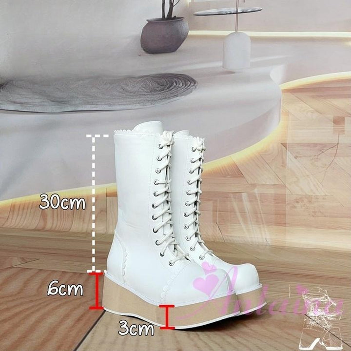 Antaina~Daily Lolita High Platform Shoes Customized Lolita Boots