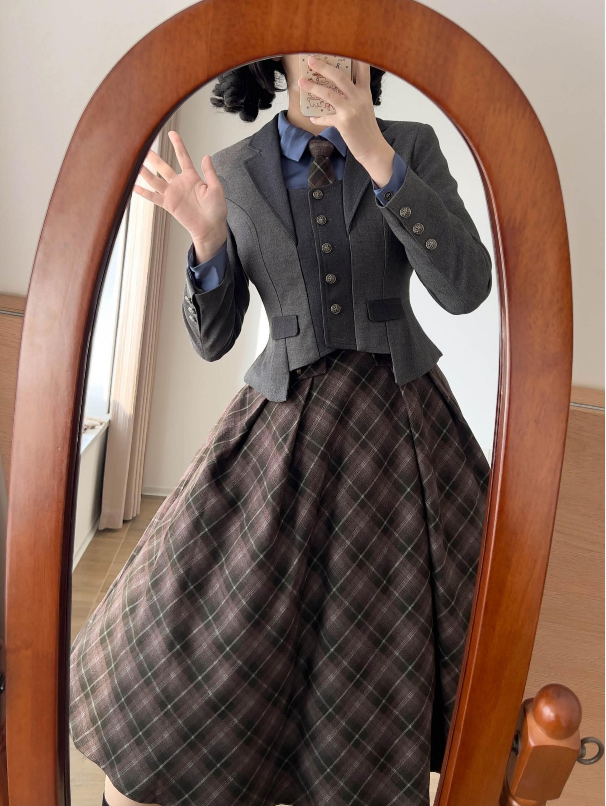 Forest Wardrobe - Forest Dew - Elegant Lolita Slim Fit Shirt, Detachable Jabot 44189:798267