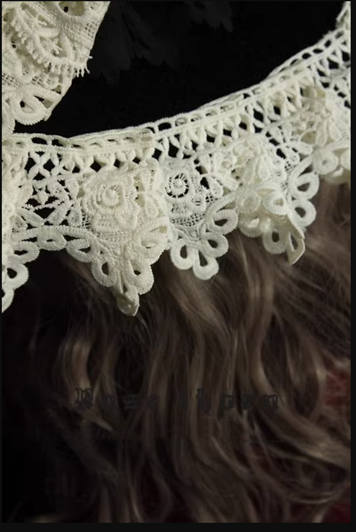 (Buyforme)Rose Thorn~Marisa Impression Black and White Halloween Witch Hat   