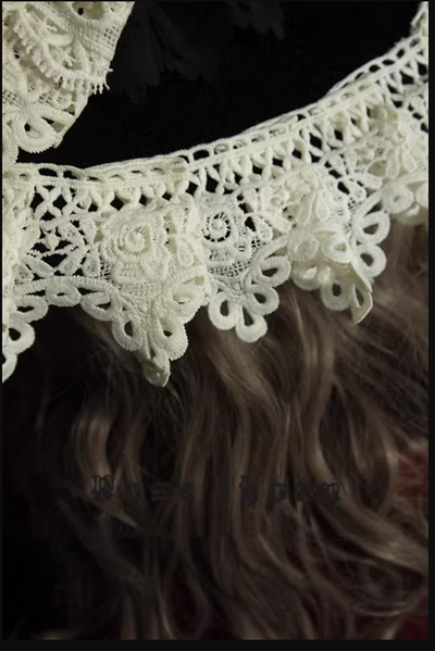(Buyforme)Rose Thorn~Marisa Impression Black and White Halloween Witch Hat   